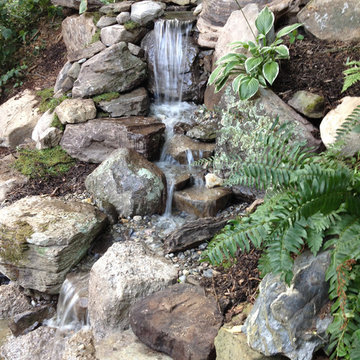 Stream and Waterfalls addition to Pond