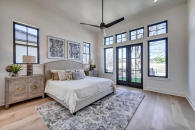 Inspiration for a transitional bedroom remodel in Austin