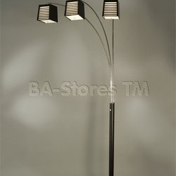 Louver 3 Light Arc Lamp - Lighting