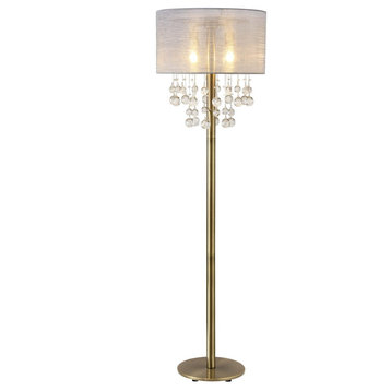 Charlotte 61" 2-Light LED Floor Lamp Bubble Balls With Dimmer Swtich