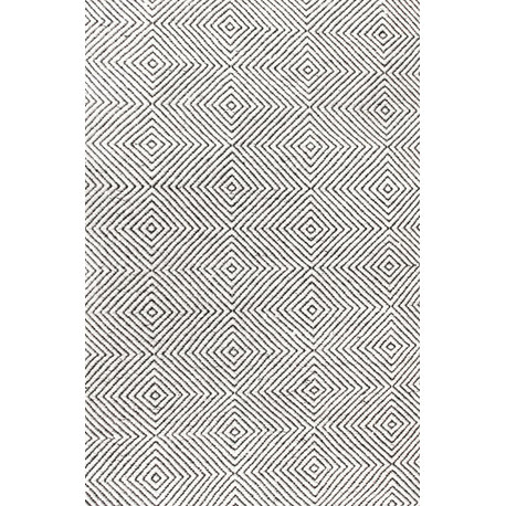 Nuloom Hand-Tufted Trellis Rug, Ivory 6'x9'