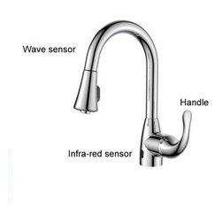 Milan Touch Wave Kitchen Faucet Stainless Steel Faucet Wave sensor pull out - Kitchen Faucets