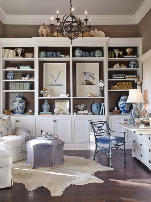 White Built-in Bookcases | Houzz