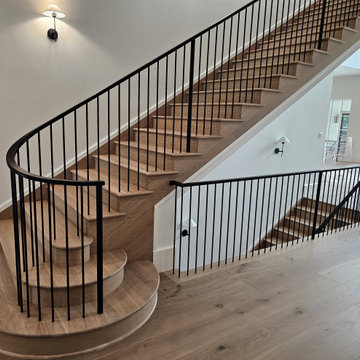 Project #119 | White Oak Staircase with Stacked Bullnose Detail