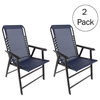 Set of 2 Folding Camping Lawn Chairs Bungee Suspension Portable Lounge Chairs