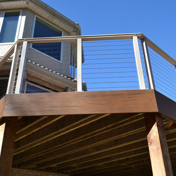 Carmel, NY: White Shaped Aluminum Railing System