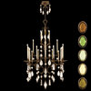 Fine Art Lamps 709440-1ST Encased Gems Bronze Multi Color Crystal 24 Light Chand