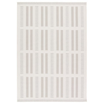 Vibe by Jaipur Living Adisa Indoor/Outdoor Striped Cream/Gray Area Rug 5'3"X7'6"