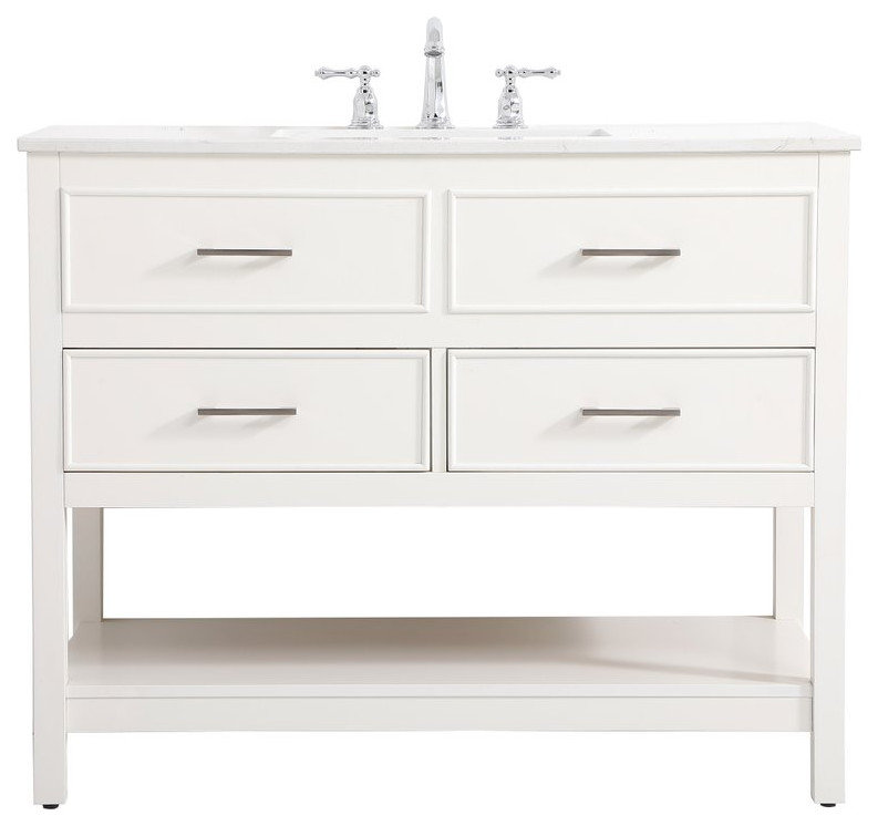 Elegant VF19042WH 42"Single Bathroom Vanity, White