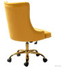 Swivel Task Chair,Velvet Office chair, Mustard