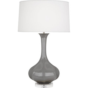 Robert Abbey Pike 1 Light Table Lamp, Smoky Taupe/Lucite Base - ST996