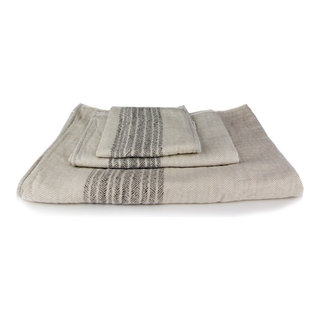 Flax Line Organics Towel, Brown-Beige