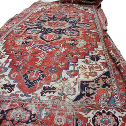 Restoration of this antique country home Persian large carpet. - Floor Rugs