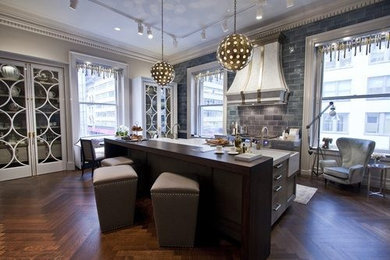 Example of a trendy home design design in New York