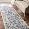 Traditional Persian Vintage Floral Area Rug, Blue, 8'x10'