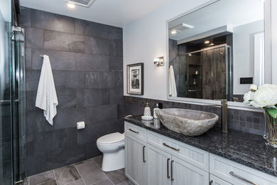 Inspiration for a contemporary bathroom remodel in Ottawa