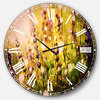 Beautiful Purple Wild Flowers Floral Round Metal Wall Clock, 36x36