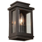 Artcraft - Artcraft Freemont 1 Light 8" Outdoor Wall Light, Oil Rubbed Bronze - Backed by our industry leading , the Freemont Collection pocket sconce features clean lines encasing a clear three side glass, to make a contemporary style outdoor sconce. Available in Black or Oil Rubbed Bronze