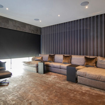 Home Cinema Room with Electric Blinds by Grants