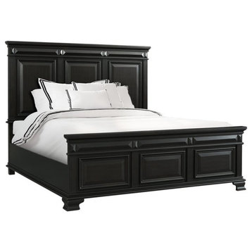 Picket House Furnishings Trent King Panel Bed in Antique Black