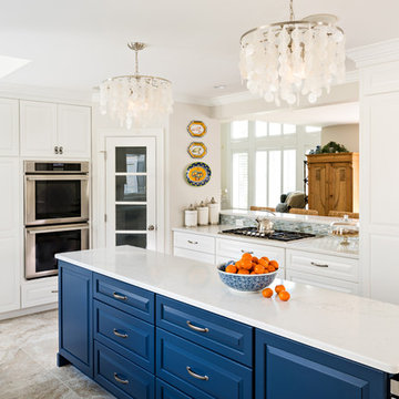 Blue and White Kitchen