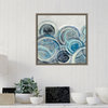 Canvas Art Framed 'Variation Blue Gray II' by Silvia Vassileva 22"x22"
