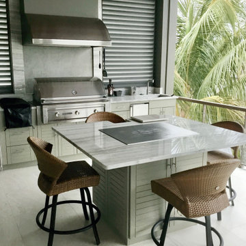 teppanyaki outdoor kitchen island