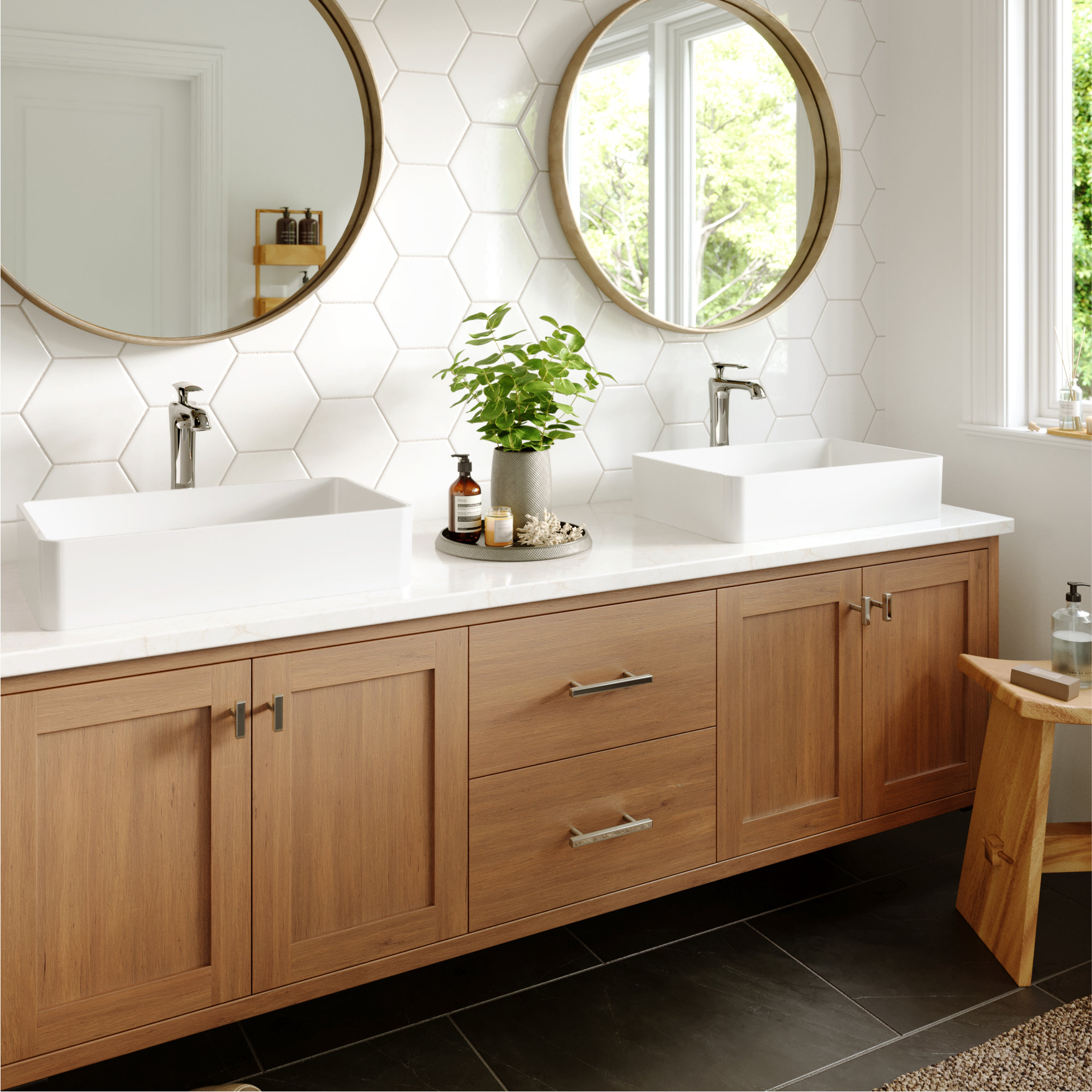 Karran 1-Hole 1-Handle Vessel Faucet With Pop-Up Drain, Chrome