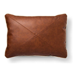 Leather Oblong Throw Pillow Brown - Threshold&trade; - Products