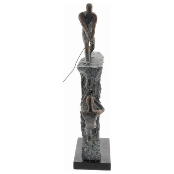 Industrial Gray Polystone Sculpture 58294