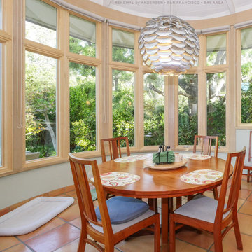 All New Wood Windows in Sunroom-Like Dining Room - Renewal by Andersen Bay Area,