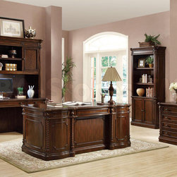 Webb Traditional Walnut 5 PC Home Office Set - Home Office Accessories