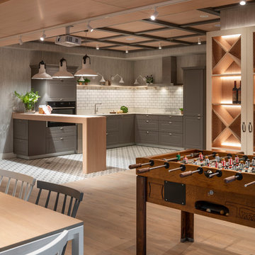 Decoración de comedor y cocina en txoko
