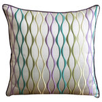 The HomeCentric - Multicolor Waves, Multi 16"x16" Jacquard Pillows Covers for Couch - Multicolor Waves is an exclusive 100% handmade decorative pillow cover designed and created with intrinsic detailing. A perfect item to decorate your living room, bedroom, office, couch, chair, sofa or bed. The real color may not be the exactly same as showing in the pictures due to the color difference of monitors. This listing is for Single Pillow Cover only and does not include Pillow or Inserts.