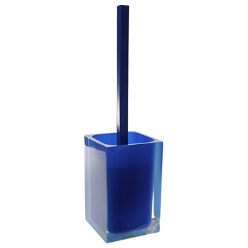 Modern Square Toilet Brush Holder, Blue