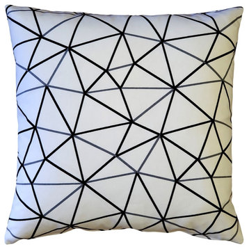 Crossed Lines Cotton Print Throw Pillow 20x20, with Polyfill Insert