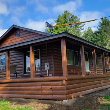 Western Cedar Steel Log Siding Install in Hope Valley, RI