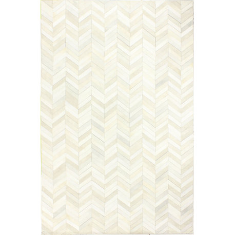 Bashian Langdon Area Rug, White, 5'x8'
