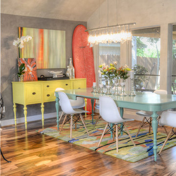 Dining Room with Custom Veneer Plaster on Walls & Ceiling