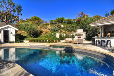 Pool - craftsman pool idea in Orange County