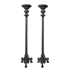 Monumental Neo Classical Patinated Bronze Torchiers - Products