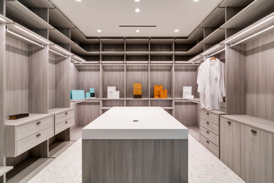 Contemporary storage and wardrobe in Miami.