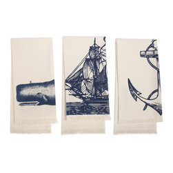 Thomas Paul - Seafarer Hand Towels, Set of 3 - Bath Towels