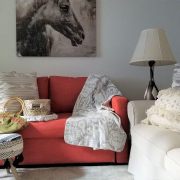 Relaxing Family Room: Beach Boho chic