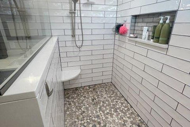 Fully gutted master bathroom