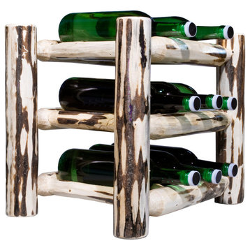 Montana Collection Countertop Wine Rack, Clear Lacquer Finish