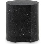 Meridian Furniture - Dimple Terrazzo Pattern Iron End Table, Black, 1-Piece: 16"Wx16"Dx18"H - Beautify your room with this Dimple black end table. Crafted from black Terrazzo patterned iron metal, its modular shape allows you to connect as many as needed, offering versatility and style. With a contemporary nesting design, it adapts effortlessly to various spaces, whether used individually or in clusters. Perfect for adding both functionality and a modern aesthetic to your living area, this table promises to be a chic addition that enhances organization and visual appeal in any setting.
