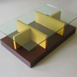 Terrace Coffee Table - Wenge, Lacquer, Glass - Coffee Tables