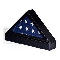 Flag Case With Base For Tabletop Or Wall Mounting - Black - Products
