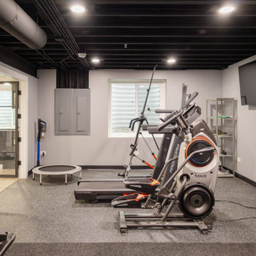 Contemporary Family Basement - Lake Barrington